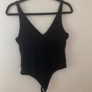Black Leith V-Neck Bodysuit